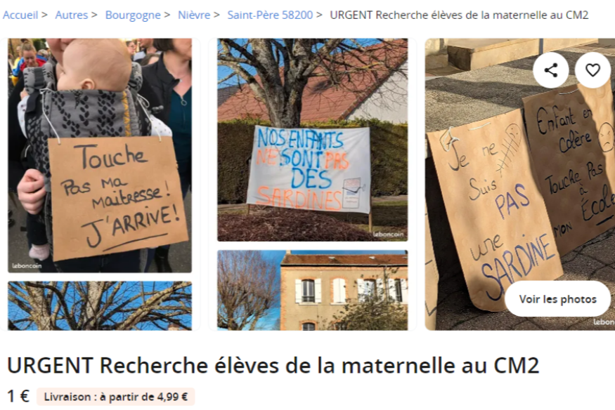 Saint-Père : une annonce sur le Bon Coin pour une classe menacée de fermeture